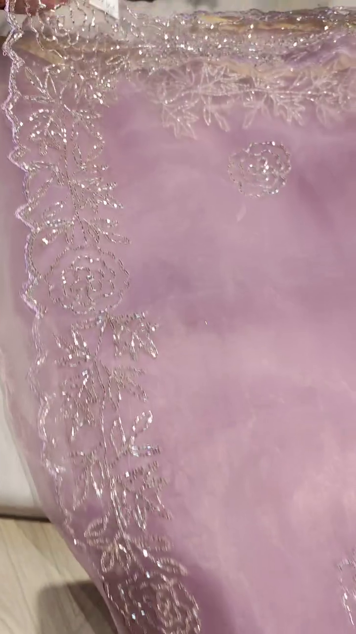 Elegant Embroidered Net Fabric – A Timeless Blend of Grace & Sophistication