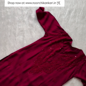 Handcrafted Rayon Muqaish Dyed Chikankari Kurtis – A Fusion of Traditional Craft and Contemporary Style