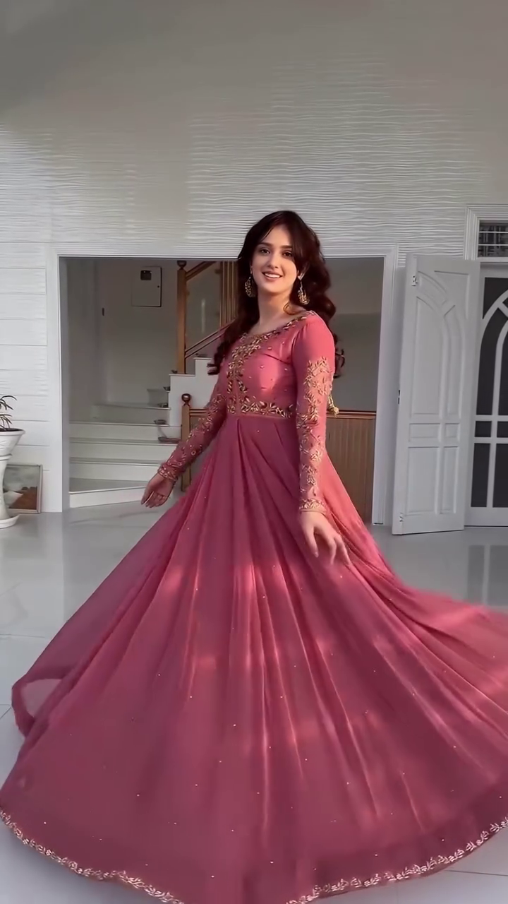 New Designer Party Wear Gown with Fancy Embroidery & Sequins Work – A Perfect Blend of Elegance and Glamour - Image 2