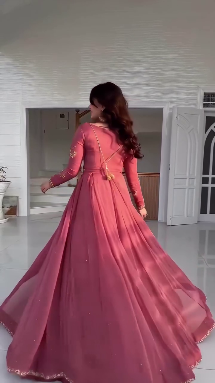 New Designer Party Wear Gown with Fancy Embroidery & Sequins Work – A Perfect Blend of Elegance and Glamour - Image 3