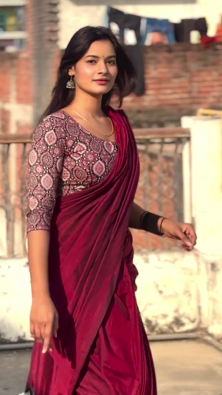Dark Pink Mangalagiri Plain Cotton Saree – A Beautiful Blend of Tradition and Comfort