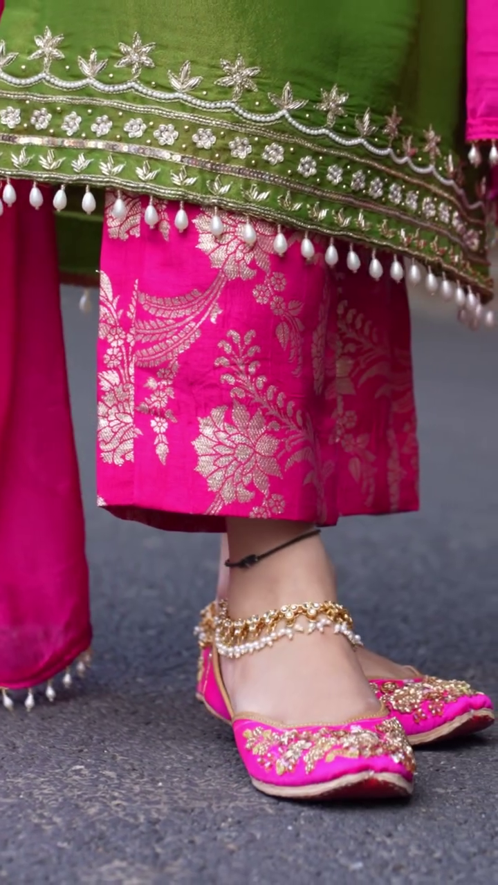 Women Printed Viscose Rayon Gown Kurta with Silk Dupatta – A Stylish Blend of Comfort and Elegance - Image 2