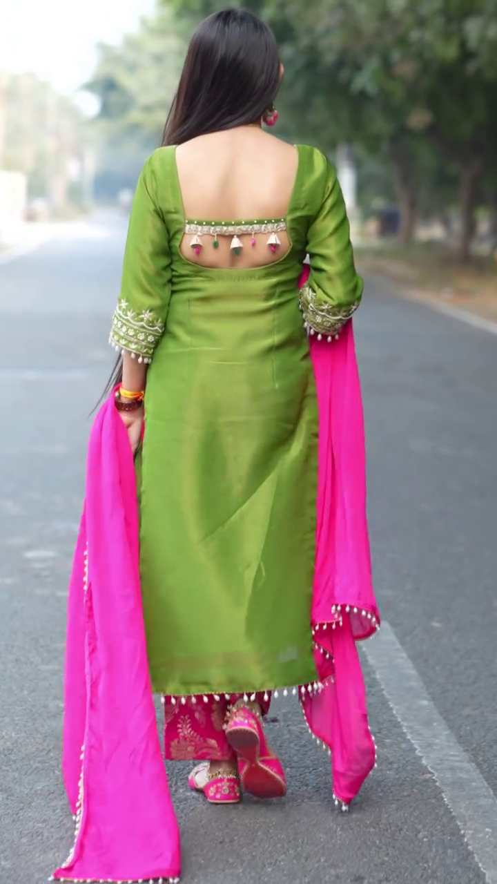 Women Printed Viscose Rayon Gown Kurta with Silk Dupatta – A Stylish Blend of Comfort and Elegance