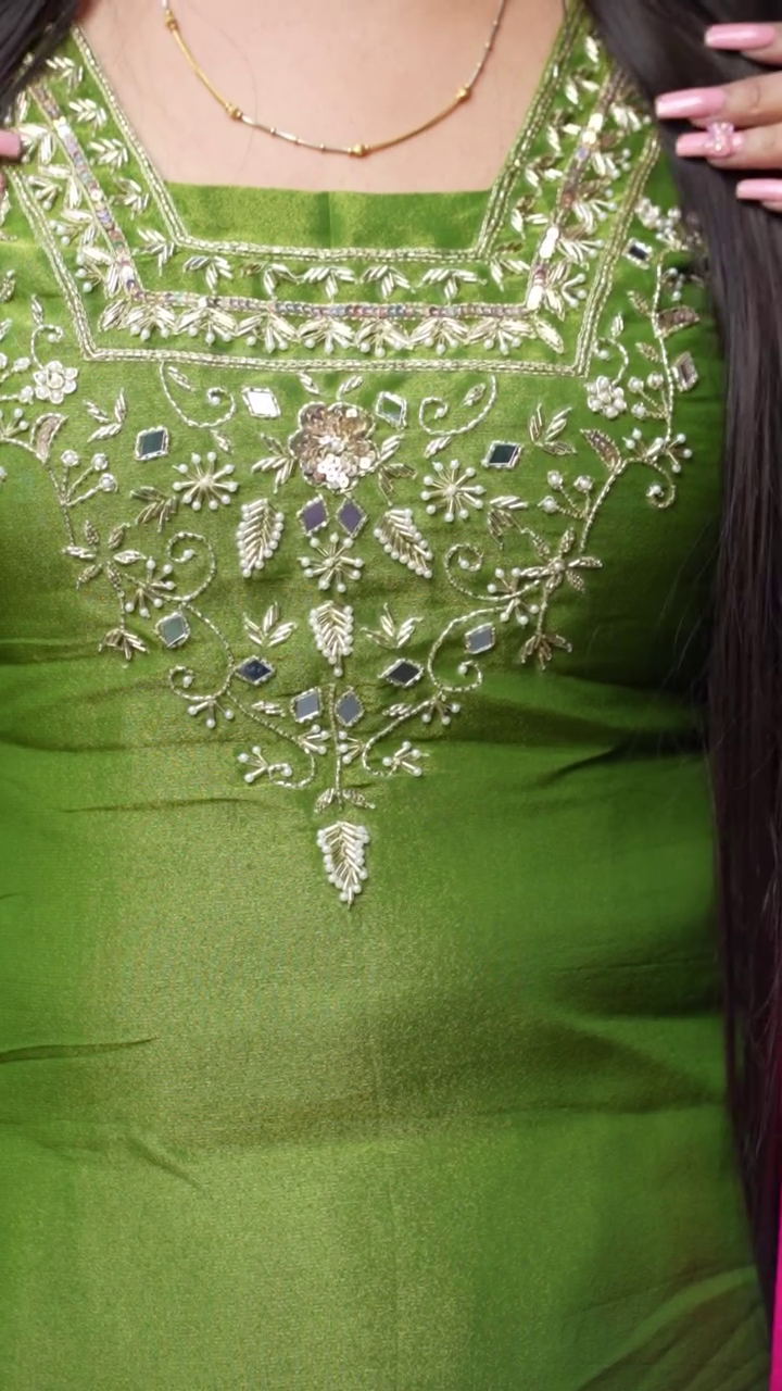 Women Printed Viscose Rayon Gown Kurta with Silk Dupatta – A Stylish Blend of Comfort and Elegance - Image 5