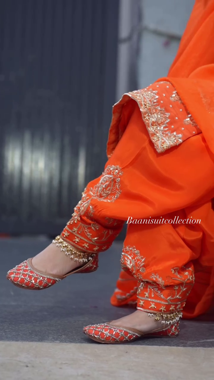 Exotic Orange Color Thread Work Top – A Bold and Elegant Addition to Your Wardrobe - Image 3