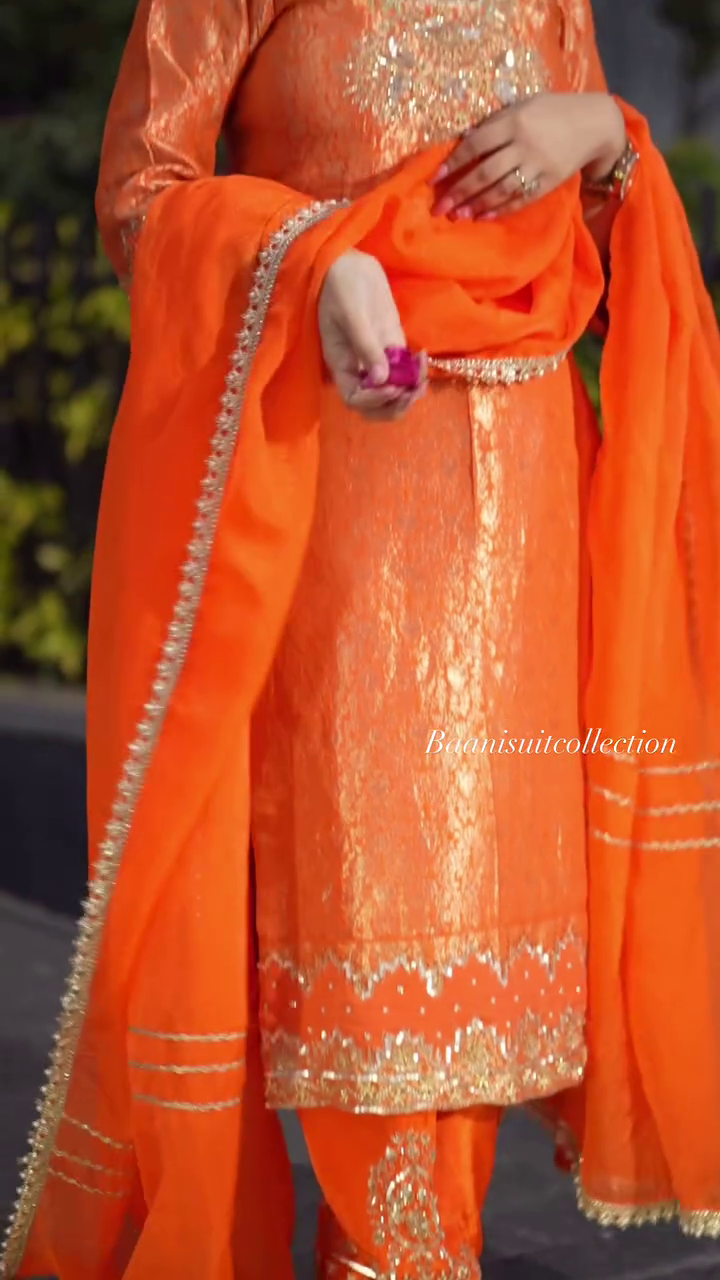 Exotic Orange Color Thread Work Top – A Bold and Elegant Addition to Your Wardrobe - Image 4