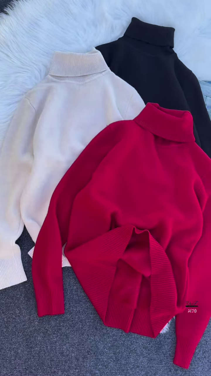 ❄️ Cozy Fur-Cuff Turtleneck Sweater – Multi-Color Warmth & Style - Image 3