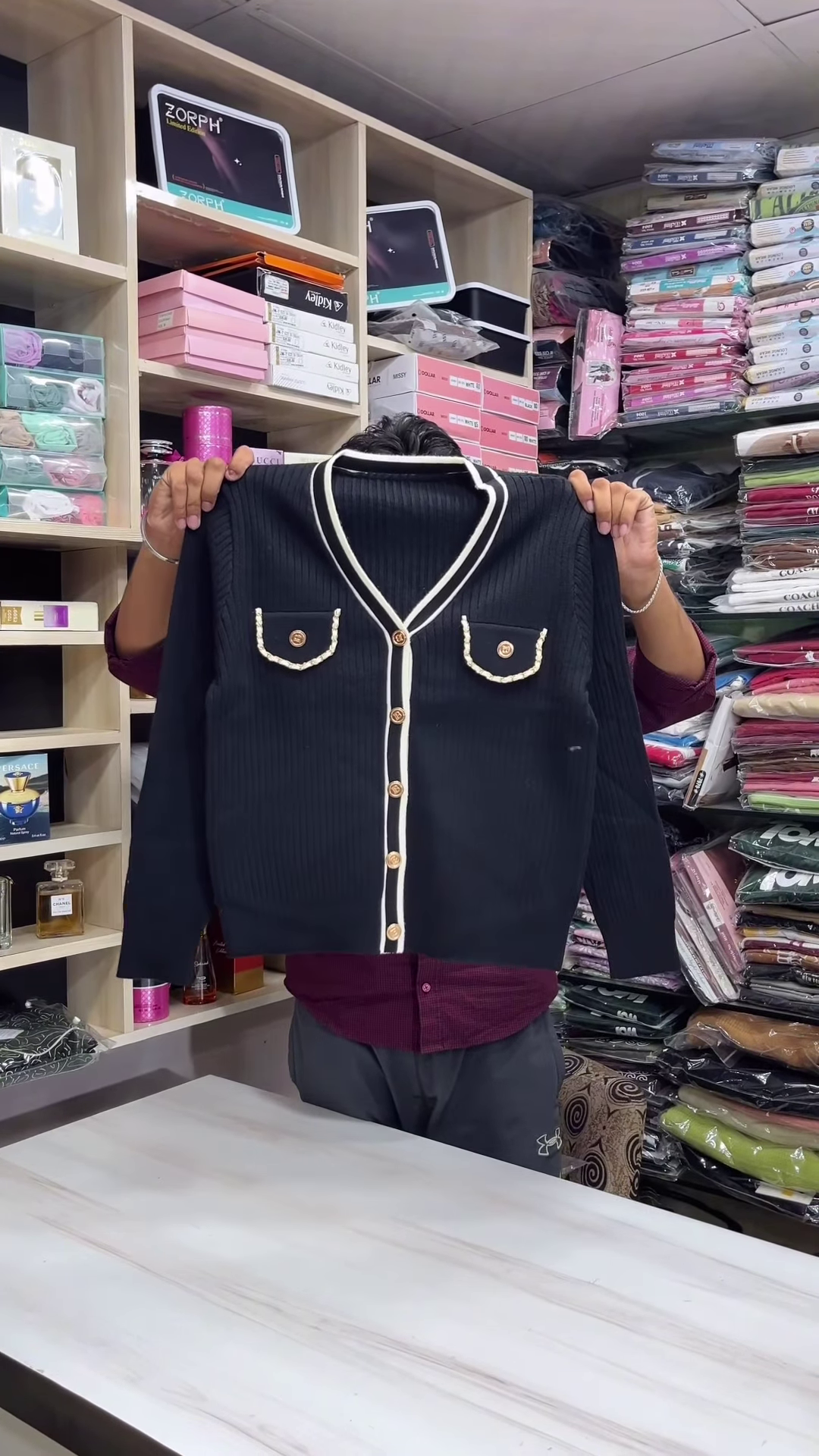 Pearl-Trim Cardigan | Polished Knit, Everyday Charm ✨ - Image 2