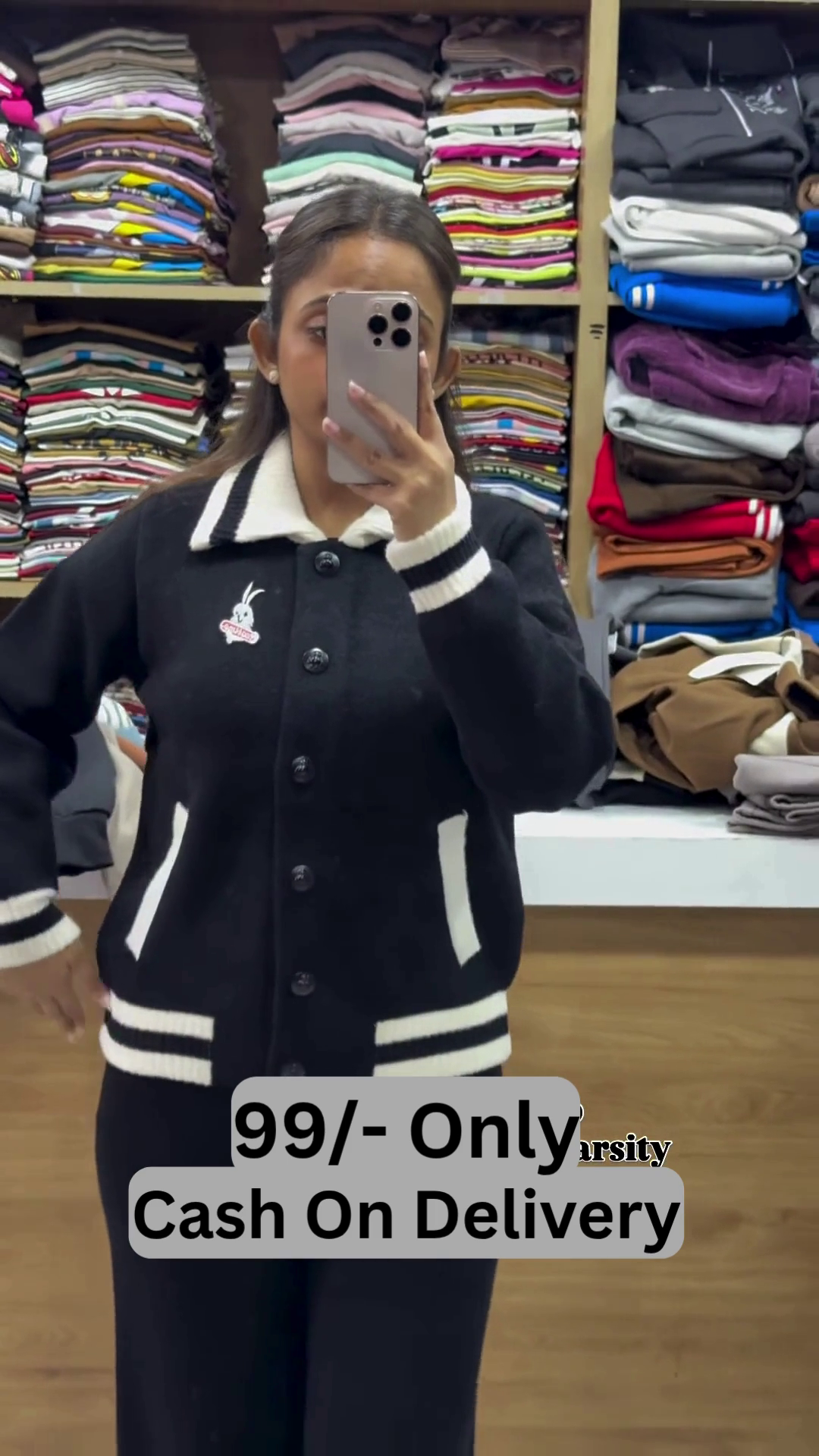 Varsity Knit Jacket | Cozy Contrast, Everyday Play 🧶✨ - Image 2