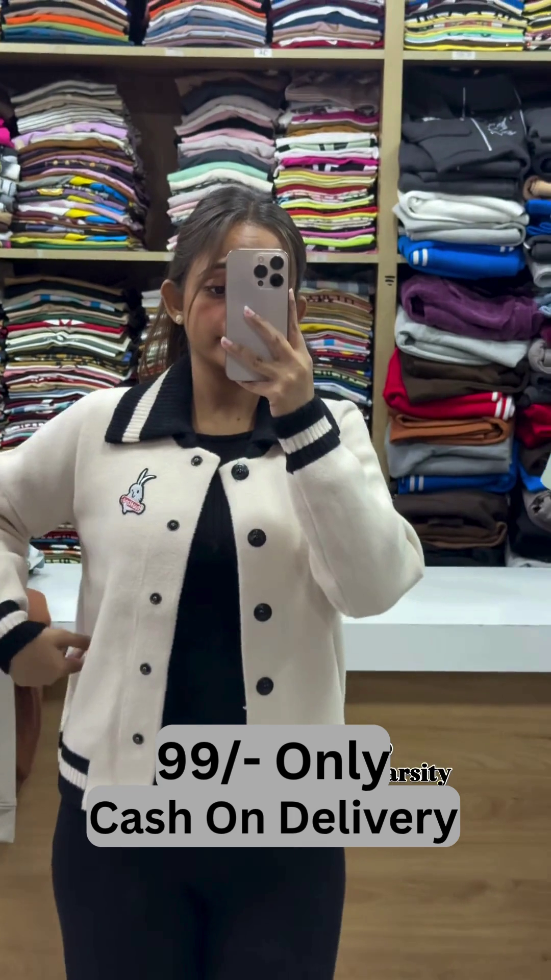 Varsity Knit Jacket | Cozy Contrast, Everyday Play 🧶✨ - Image 3