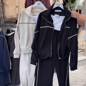 Piped Track Set | Sleek Lines, Lounge Ease ⚡🧘