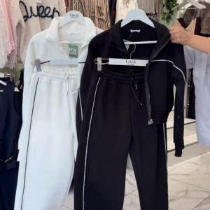 Contrast‑Piped Tracksuit | Clean Lines, Cloud Comfort ☁️⚡