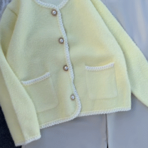 Pearl-Button Bouclé Cardigan | Soft Luxe, Everyday Polish ✨