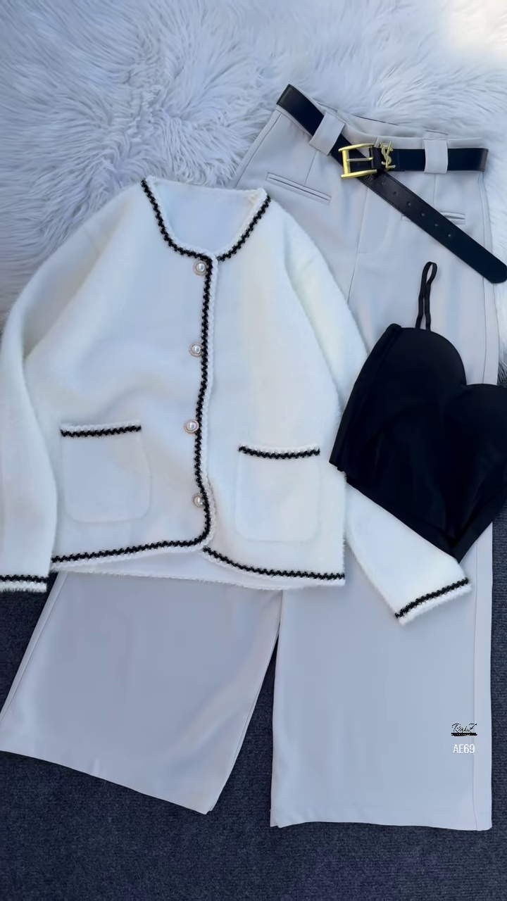 Pearl-Button Bouclé Cardigan | Soft Luxe, Everyday Polish ✨ - Image 5