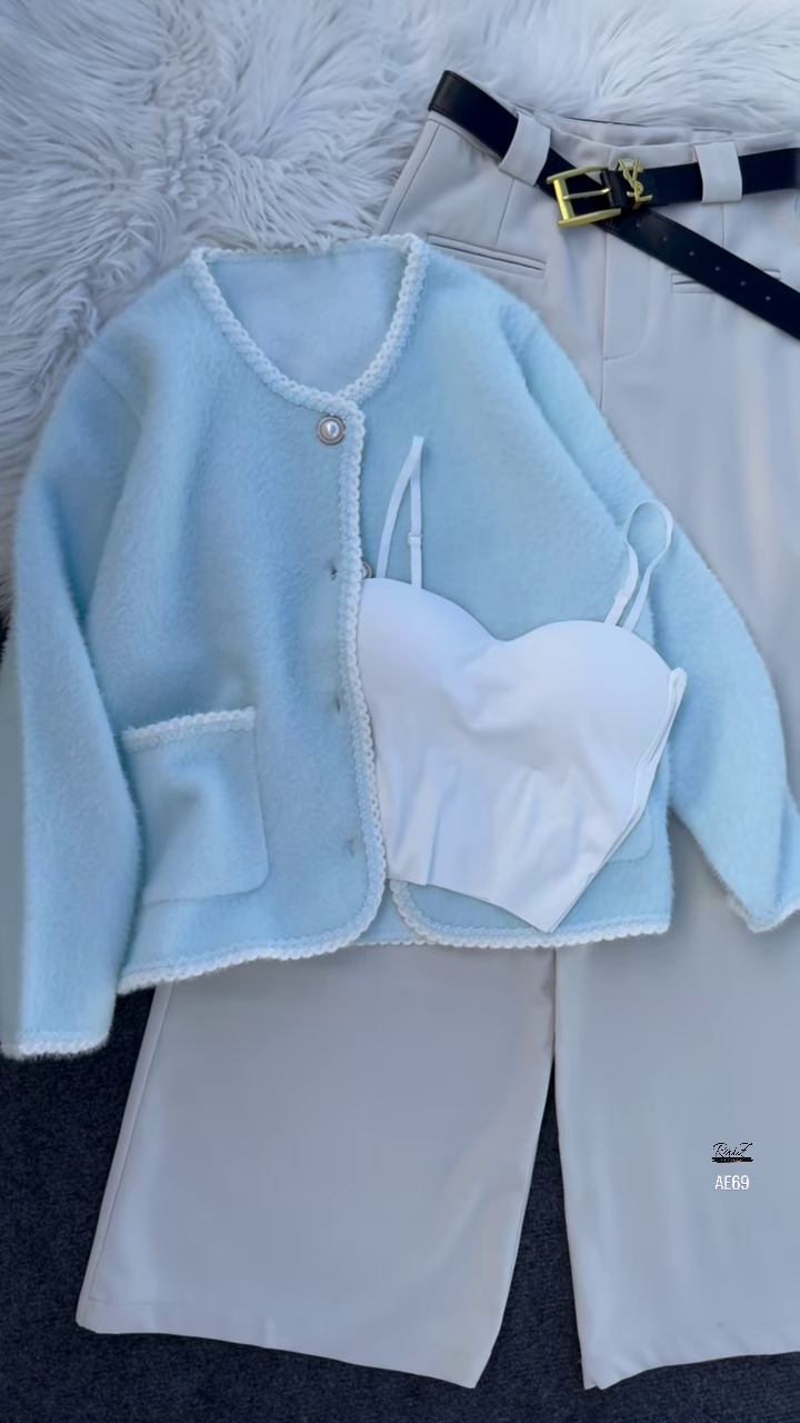 Pearl-Button Bouclé Cardigan | Soft Luxe, Everyday Polish ✨ - Image 4