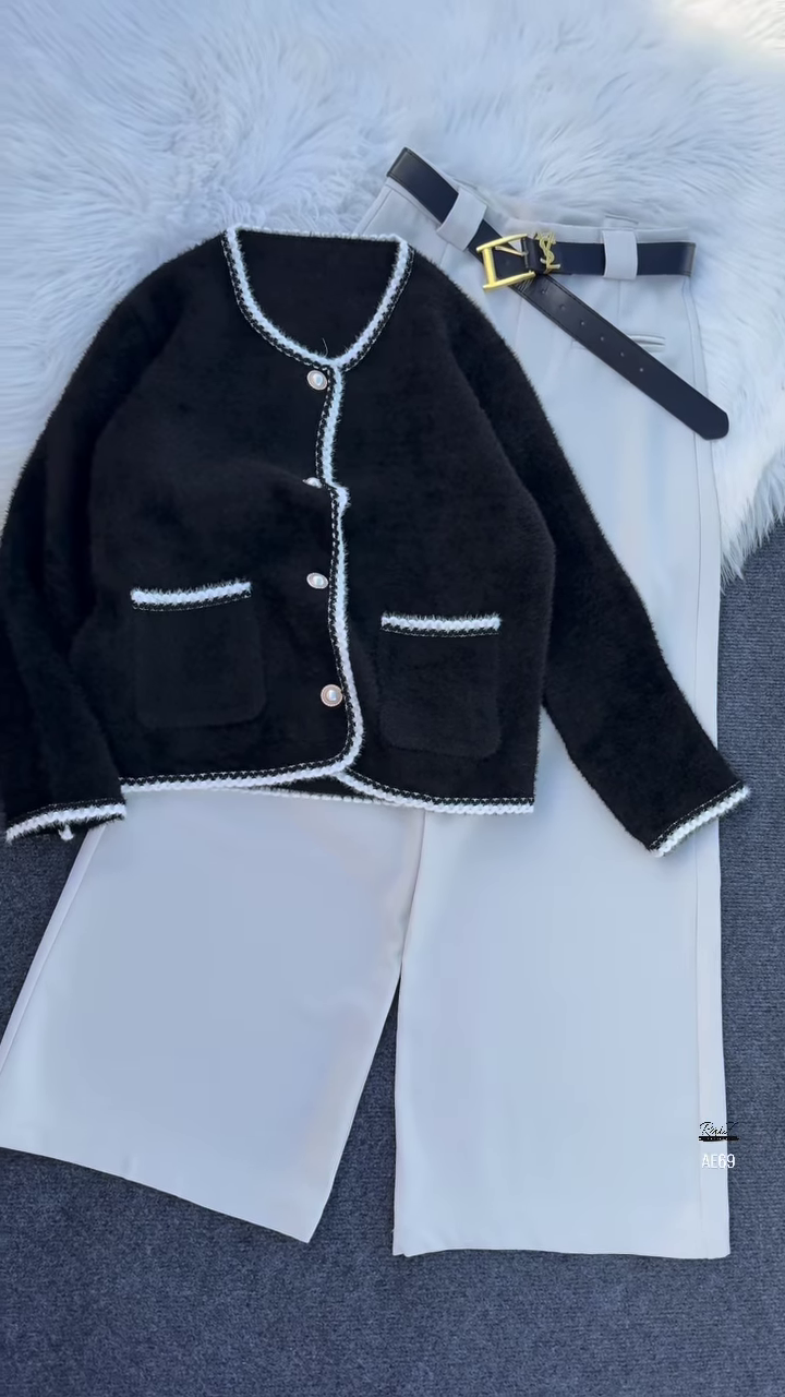 Pearl-Button Bouclé Cardigan | Soft Luxe, Everyday Polish ✨ - Image 3