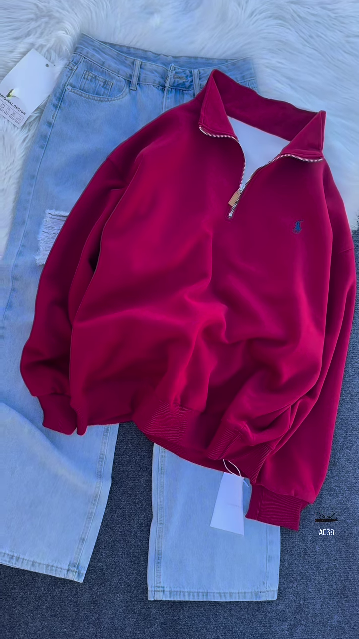 Half‑Zip Fleece Sweatshirt | Sporty Ease, All‑Day Comfort ⚡🧶 - Image 4