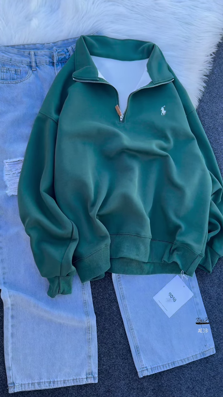 Half‑Zip Fleece Sweatshirt | Sporty Ease, All‑Day Comfort ⚡🧶 - Image 2