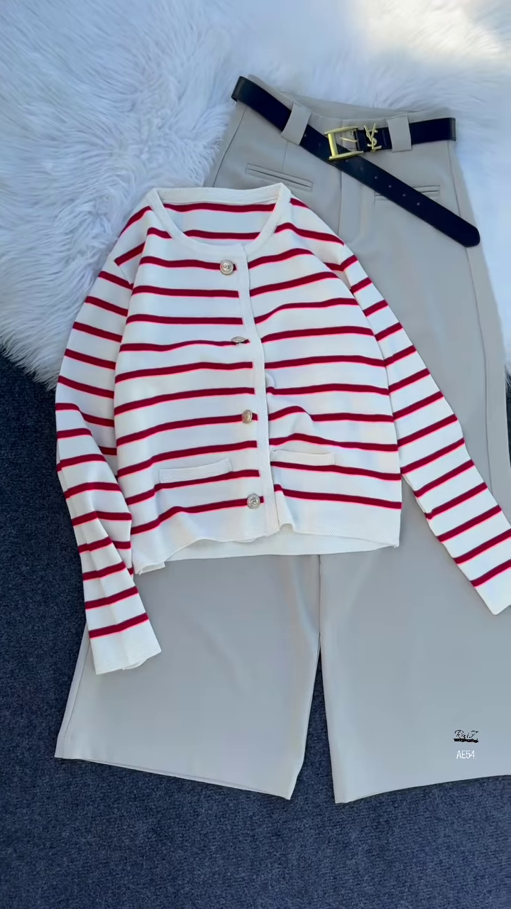 Breton Stripe Cardigan | Fresh Lines, Parisian Ease ✨