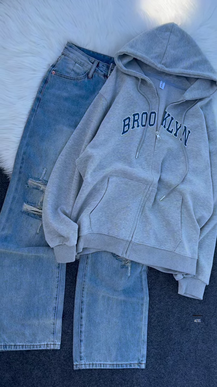 Varsity Zip Hoodie | Cozy Fleece, City Energy âĄđ§¶ - Image 2