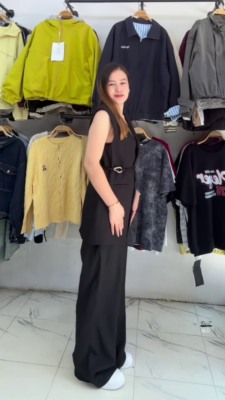 Belted Sleeveless Pants Set | Clean Lines, Power‑Polished ✨ - Image 2