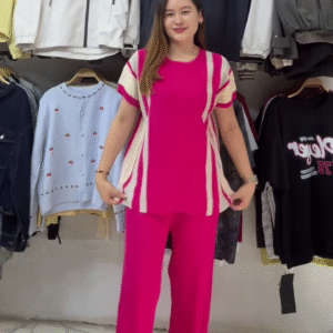 Ripple Knit Co‑ord Set | Airy Stretch, Flowing Lines ✨