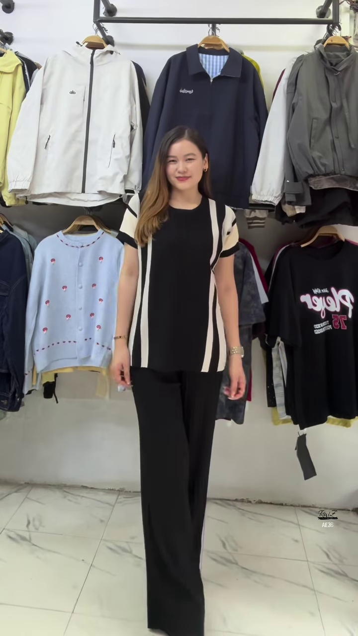 Ripple Knit Co‑ord Set | Airy Stretch, Flowing Lines ✨ - Image 2