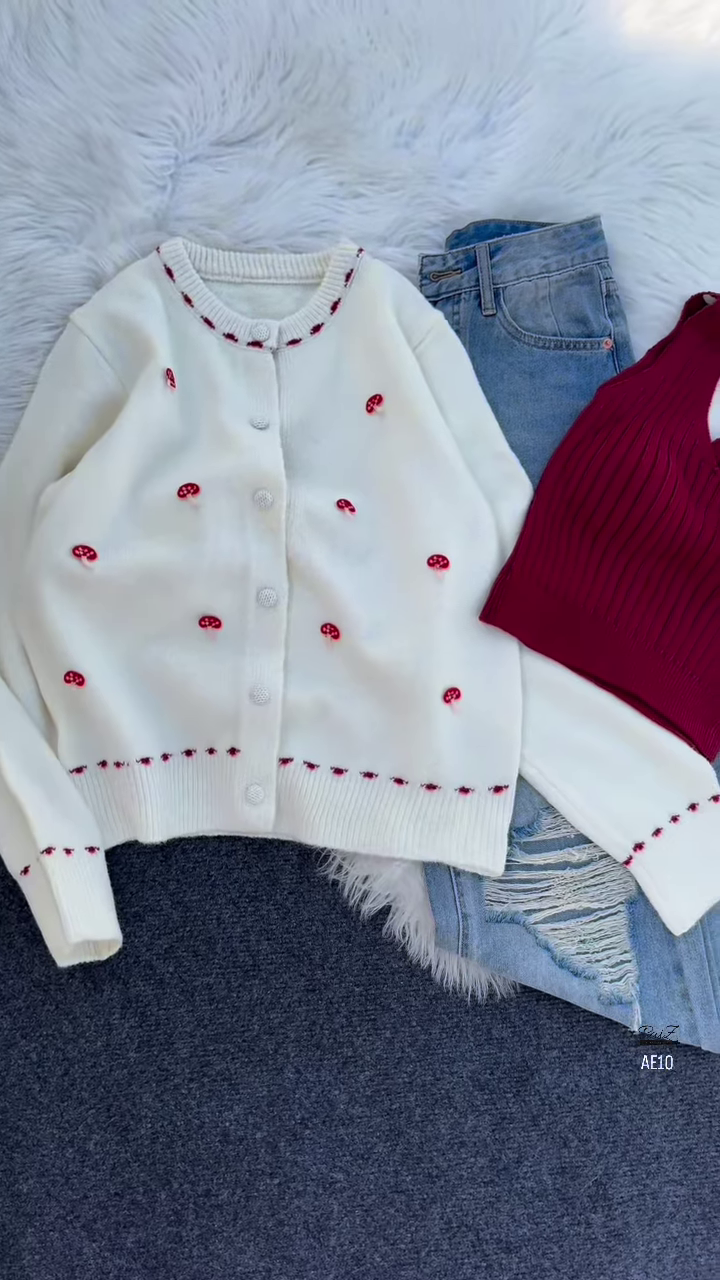 Whimsical Mushroom Knit Cardigan Collection ๐ - Image 5
