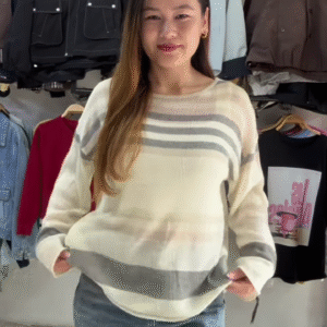 Nautical Breeze Stripe Knit Top 🌊