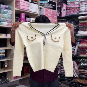 Chic Chain-Trim V-Neck Cardigan ✨