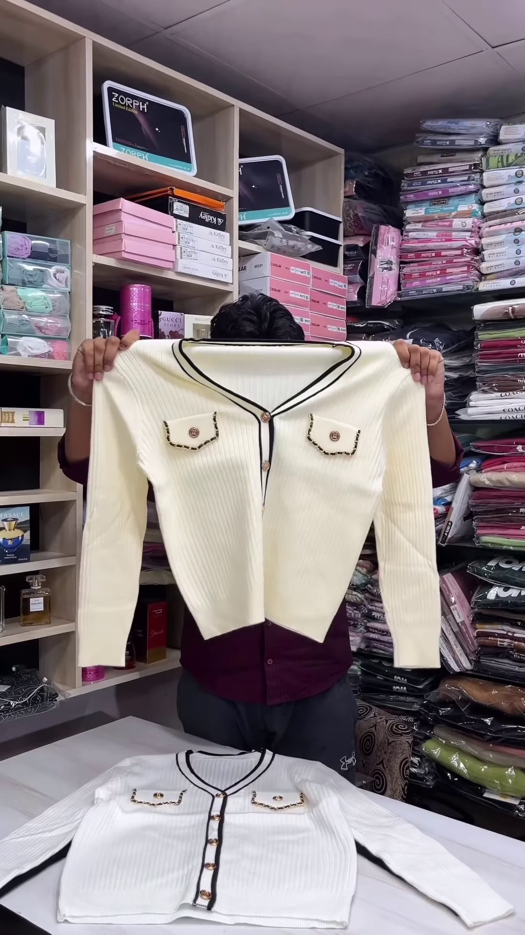 Chic Chain-Trim V-Neck Cardigan ✨