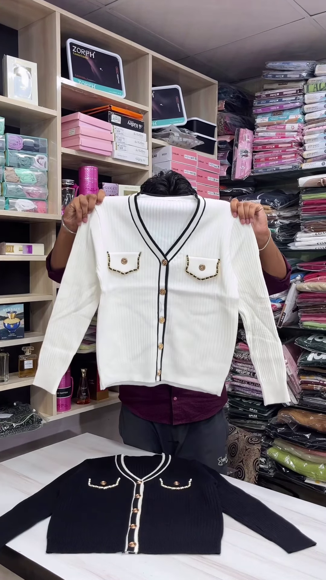 Chic Chain-Trim V-Neck Cardigan ✨ - Image 3