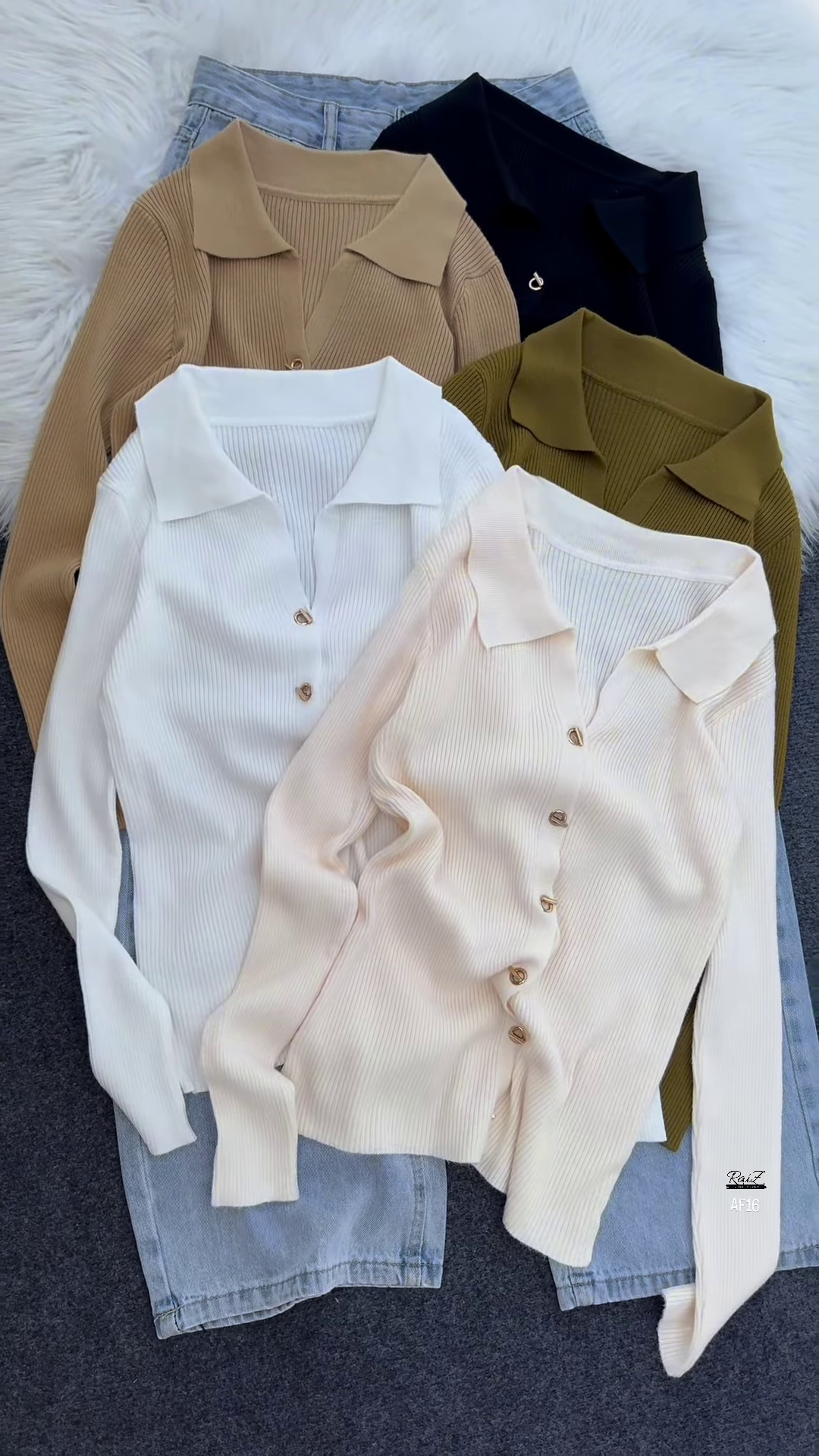 Polished Rib Collar Cardigan ✨