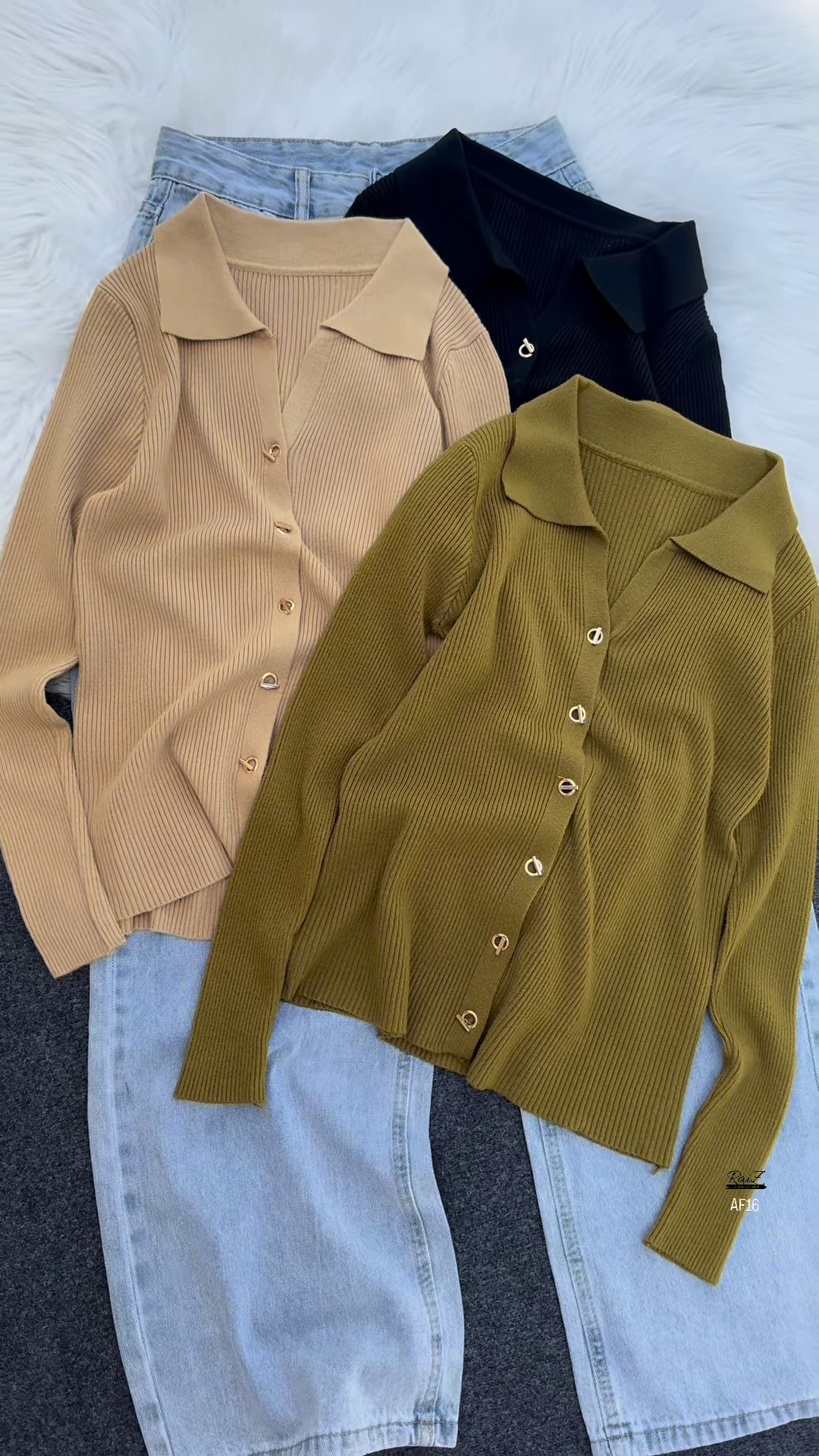 Polished Rib Collar Cardigan ✨ - Image 4