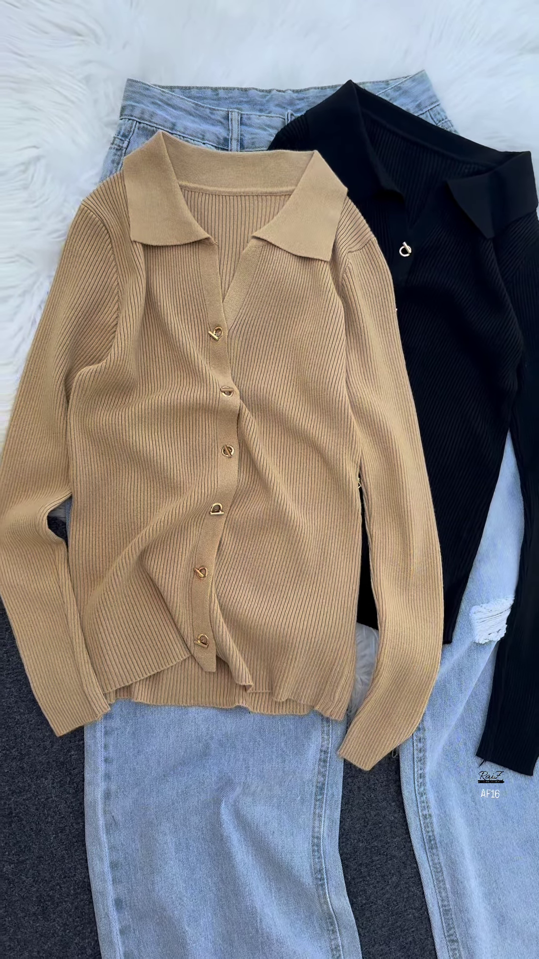 Polished Rib Collar Cardigan ✨ - Image 3