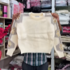 Bloom-Sleeve Cozy Knit Sweater 🌼