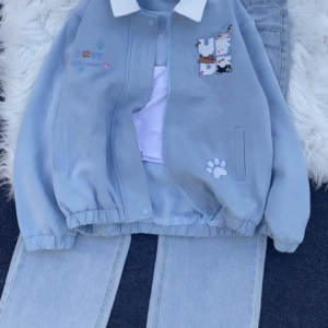 Pet‑Patch Bomber | Playful Print, Everyday Cozy 🐾