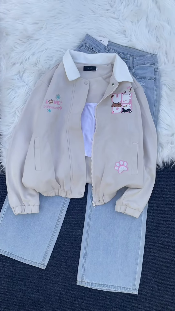 Pet‑Patch Bomber | Playful Print, Everyday Cozy 🐾 - Image 2