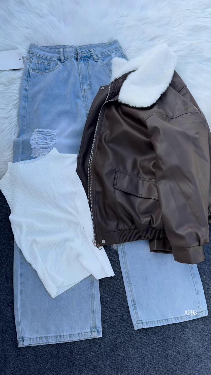 Shearling‑Collar Aviator Jacket | Warm Edge, Everyday Cool ✈️ - Image 3