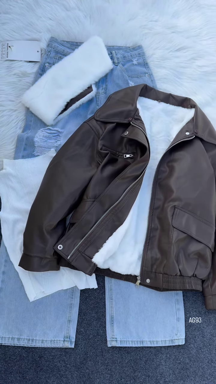 Shearling‑Collar Aviator Jacket | Warm Edge, Everyday Cool ✈️ - Image 4