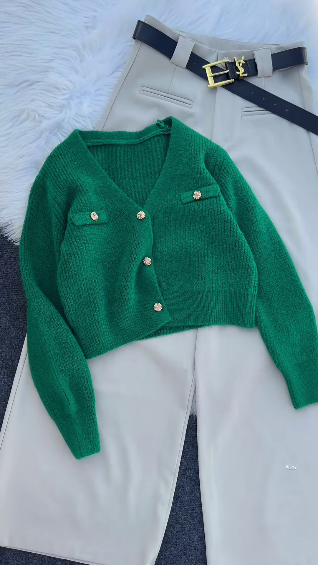 Pearl‑Button Crop Cardigan | Parisian Sweet, Everyday Chic ✨ - Image 5