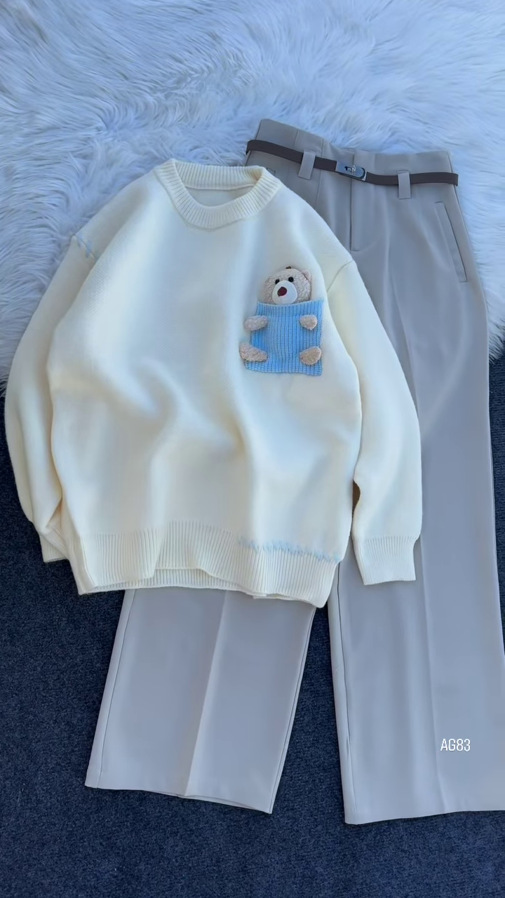 Teddy Pocket Knit | Playful Warmth, Cloud‑Soft Feel 🧸 - Image 5