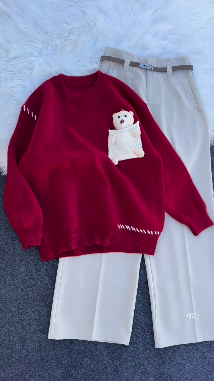 Teddy Pocket Knit | Playful Warmth, Cloud‑Soft Feel 🧸 - Image 4