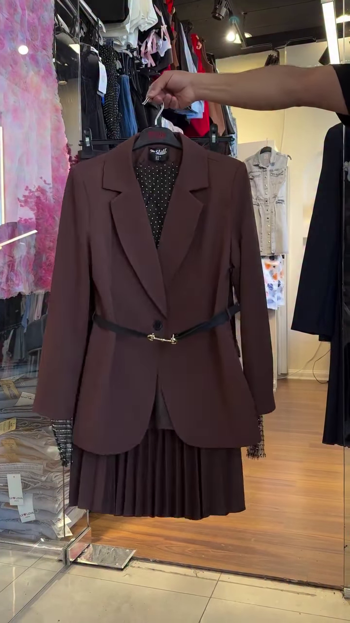 Belted Blazer Dress Set | Tailored + Pleats, One‑and‑Done ✨