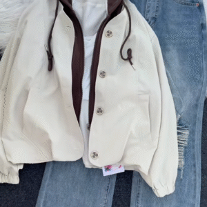 Contrast Hood Bomber | Street‑Casual, Layer‑Ready ⚡