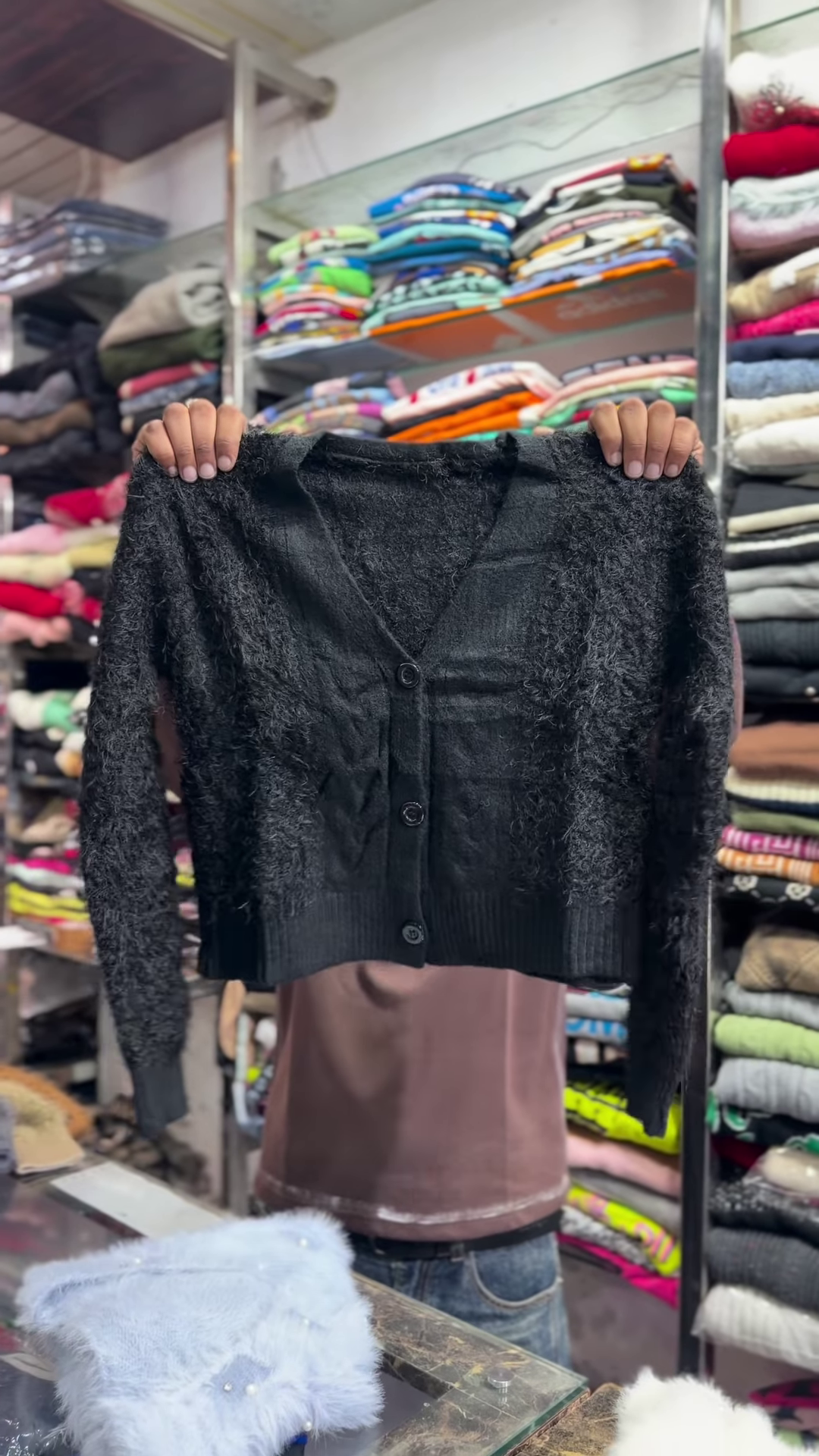 Fuzzy Cropped Cardigan | Cozy Texture, Cute Proportions ✨ - Image 4