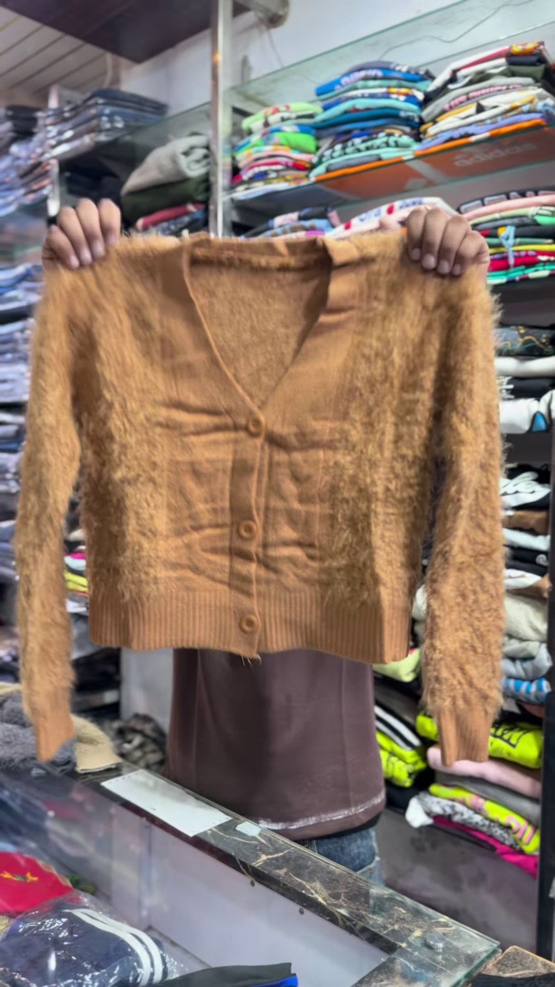 Fuzzy Cropped Cardigan | Cozy Texture, Cute Proportions ✨