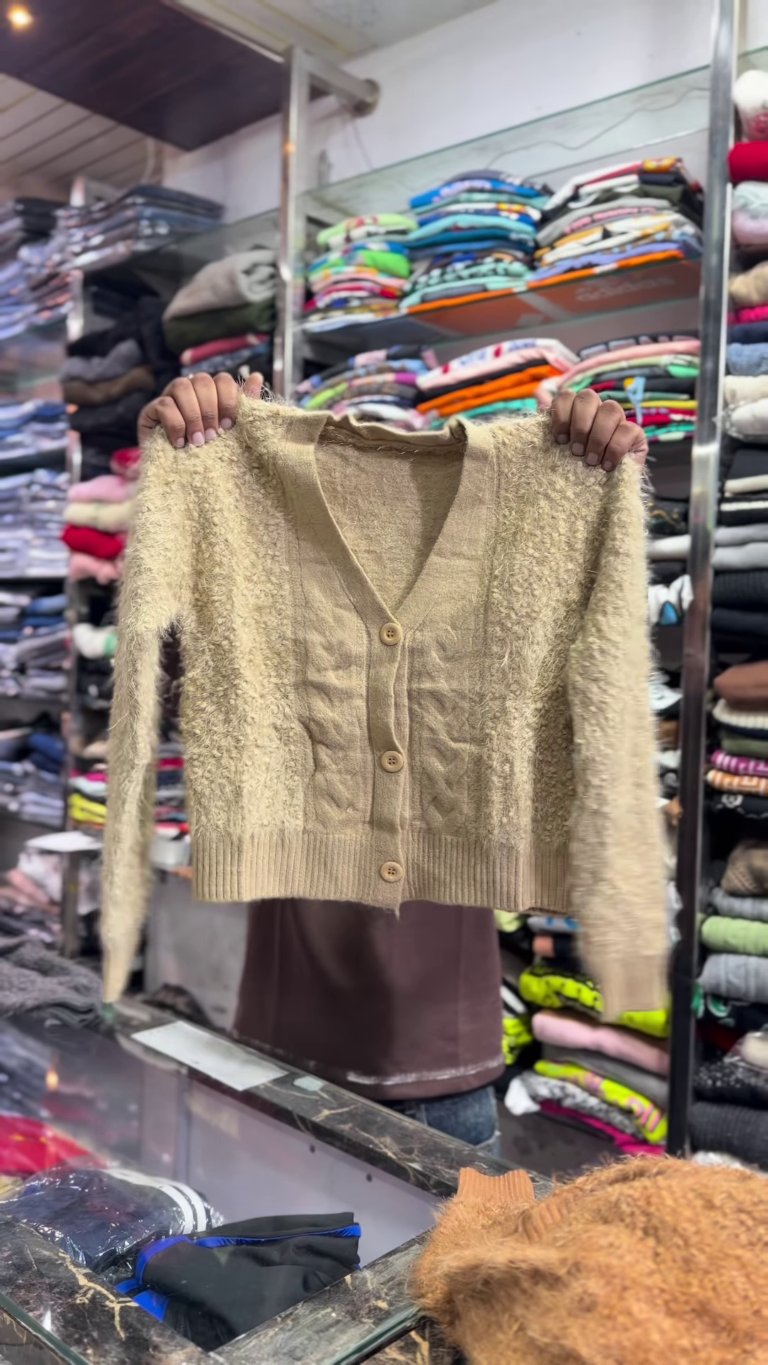 Fuzzy Cropped Cardigan | Cozy Texture, Cute Proportions ✨ - Image 2