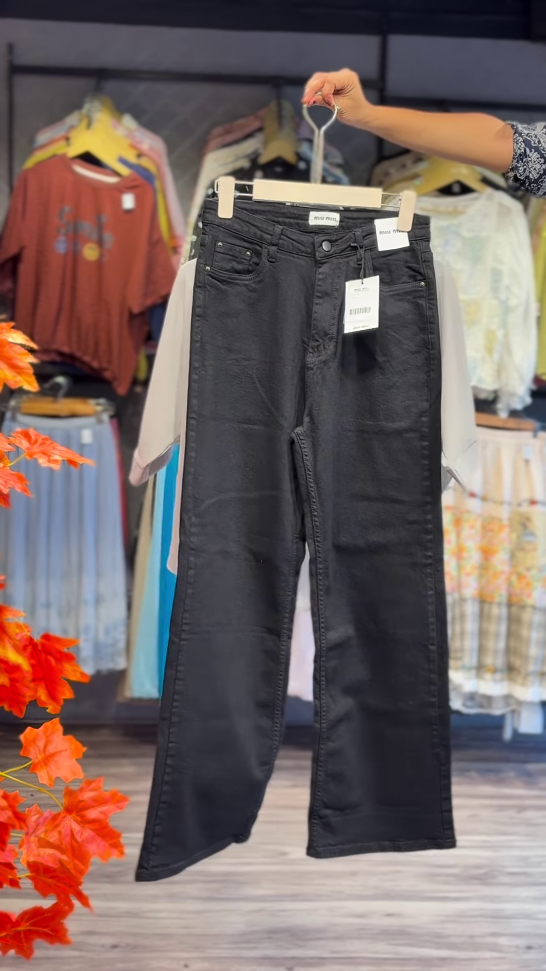 Effortless Drape Blouse + Black Straight Jeans | Easy Chic Set 🌙 - Image 2