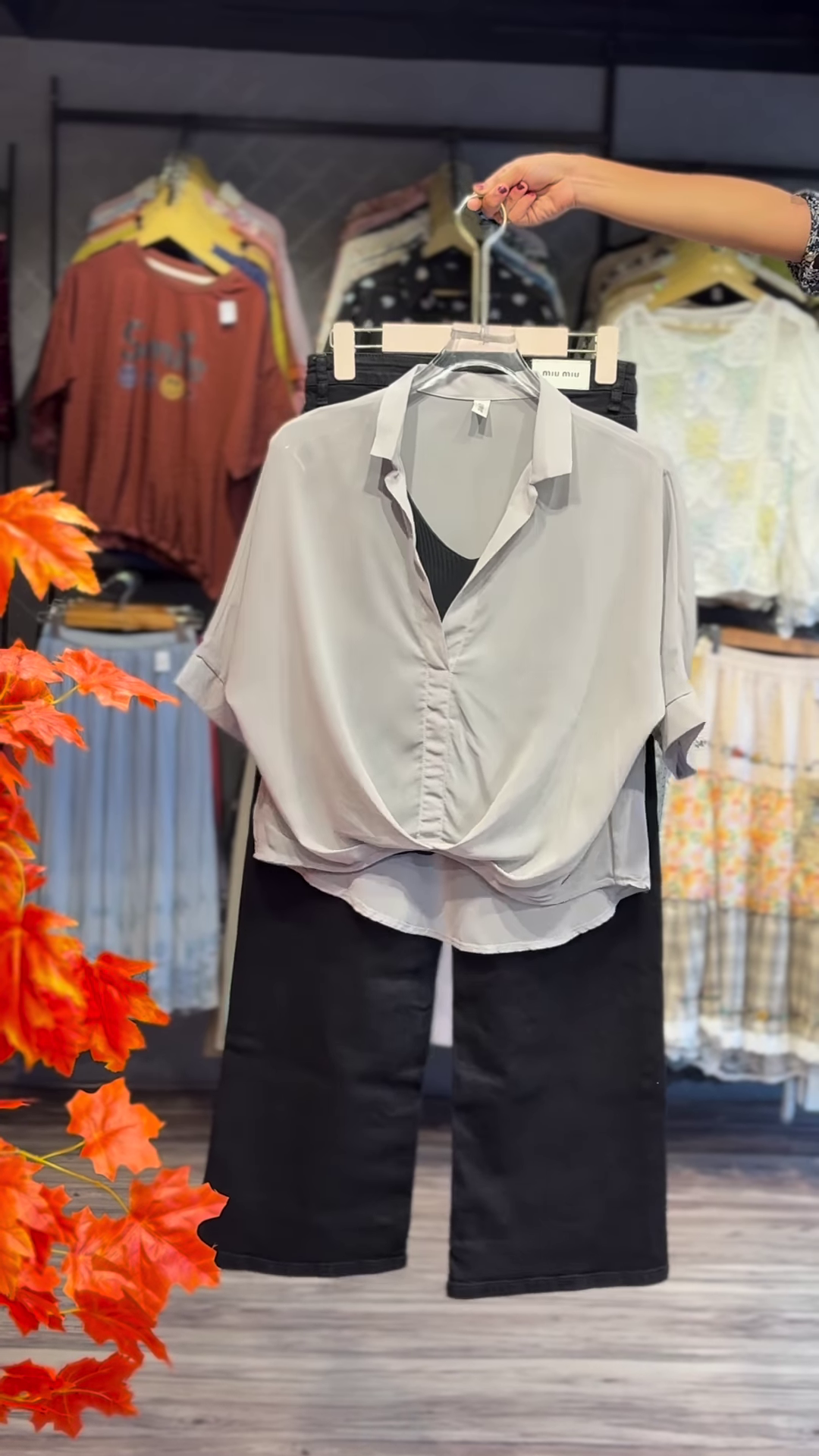 Effortless Drape Blouse + Black Straight Jeans | Easy Chic Set 🌙